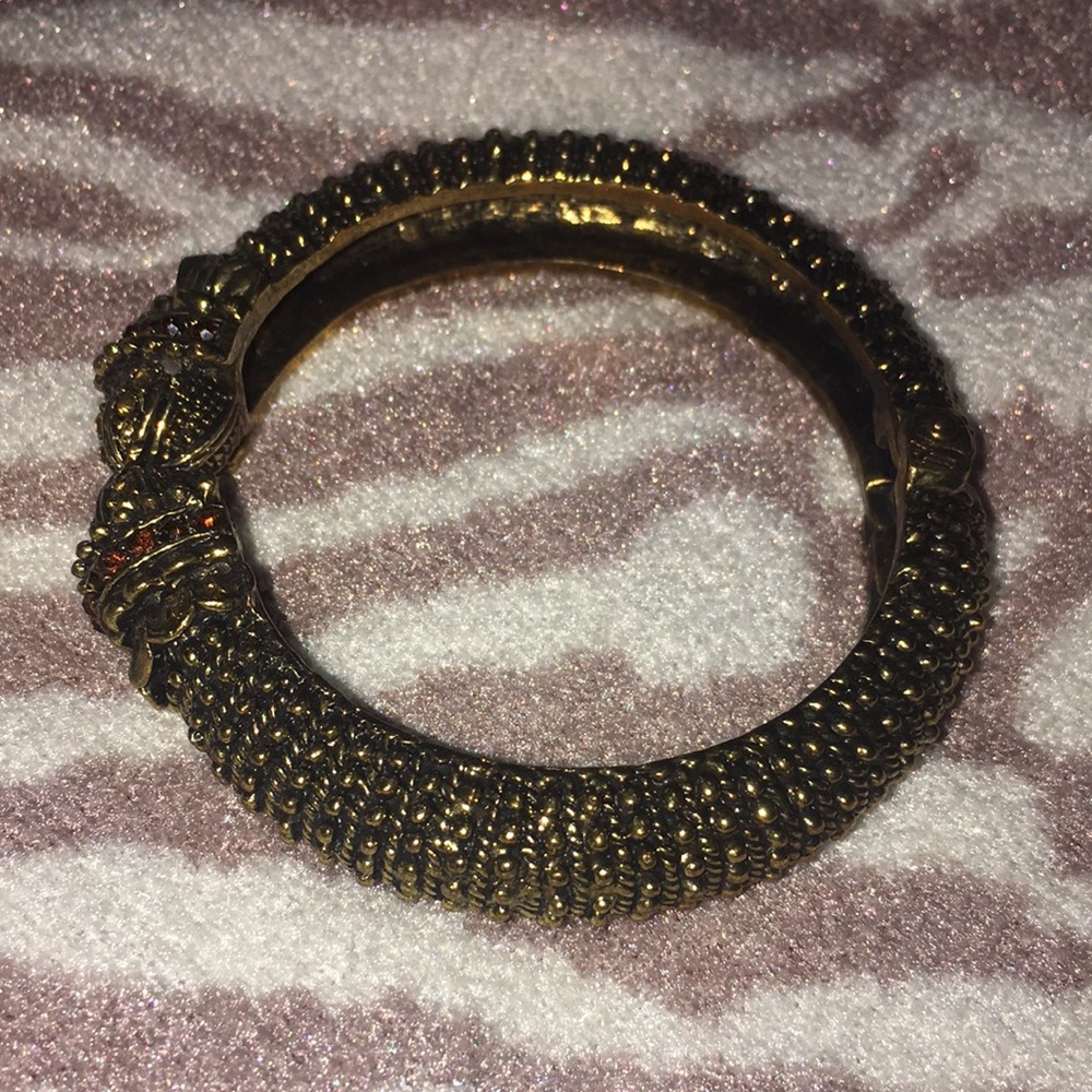 Gold Rhinestone Bangle - Picture 3 of 5